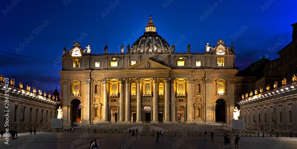 The St. Peter's Basilica in the Vatican