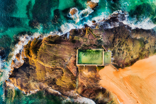 Photography D Mona Vale Pool Top Down waves