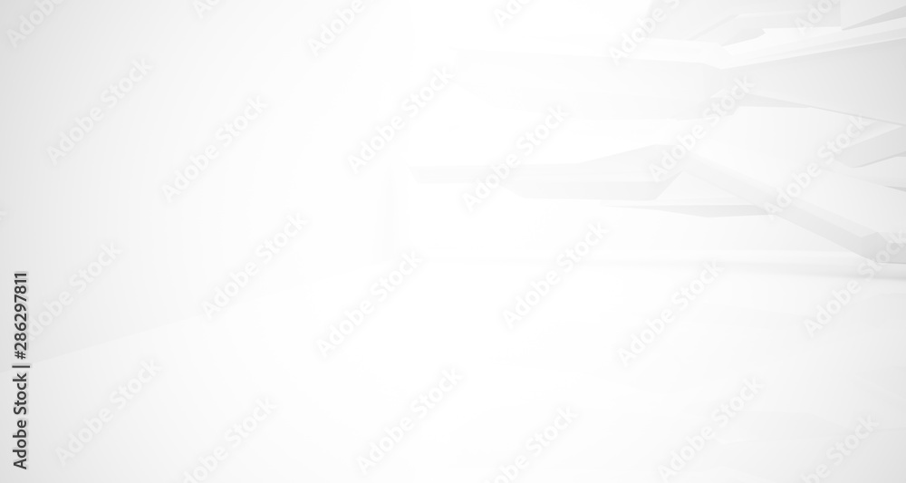 White smooth abstract architectural background. 3D illustration and rendering White smooth abstract architectural background. 3D illustration and rendering