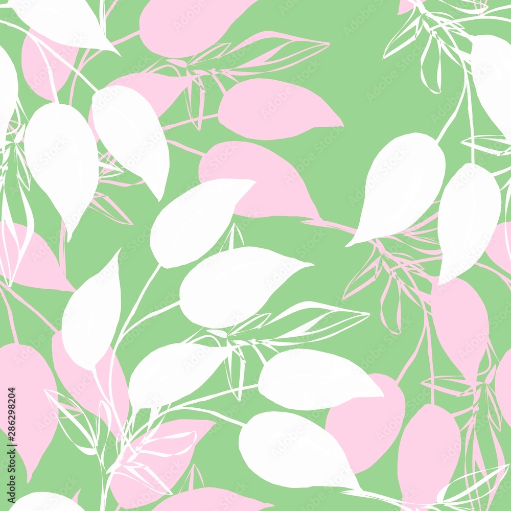 Seamless pattern of autumn tree branches.Watercolor illustration on white and color background. Seamless pattern of autumn tree branches.Watercolor illustration on white and color background.