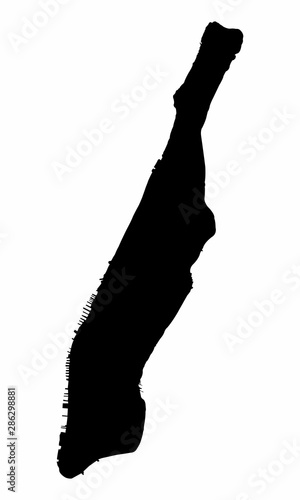 Manhattan silhouette map