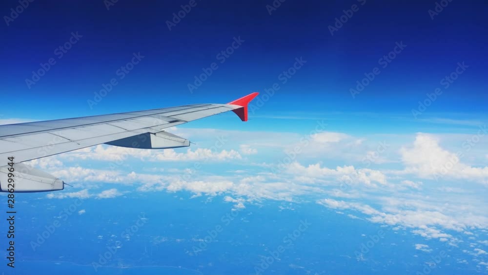 Airplane wing from window Airplane wing from window