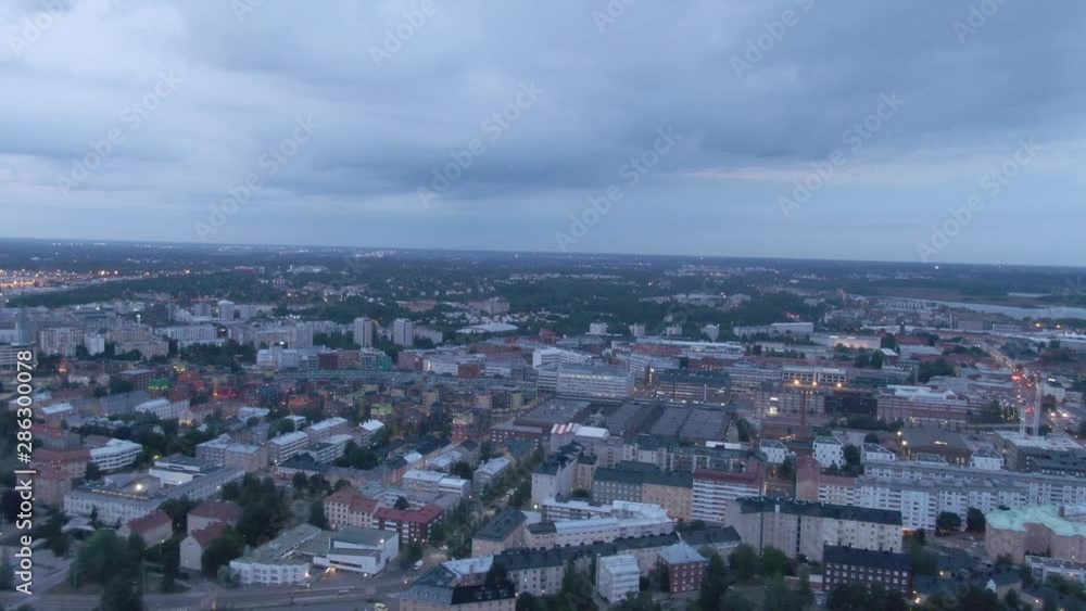 Flying over the city center of Helsinki. Finland. Downtown aerial drone shot. Flying over the city center of Helsinki. Finland. Downtown aerial drone shot.