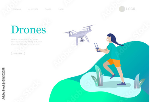 Landing page with Happy school children performing various activities