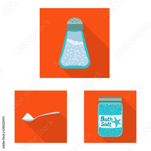 Vector illustration of raw and kitchen symbol. Collection of raw and sea stock vector illustration.