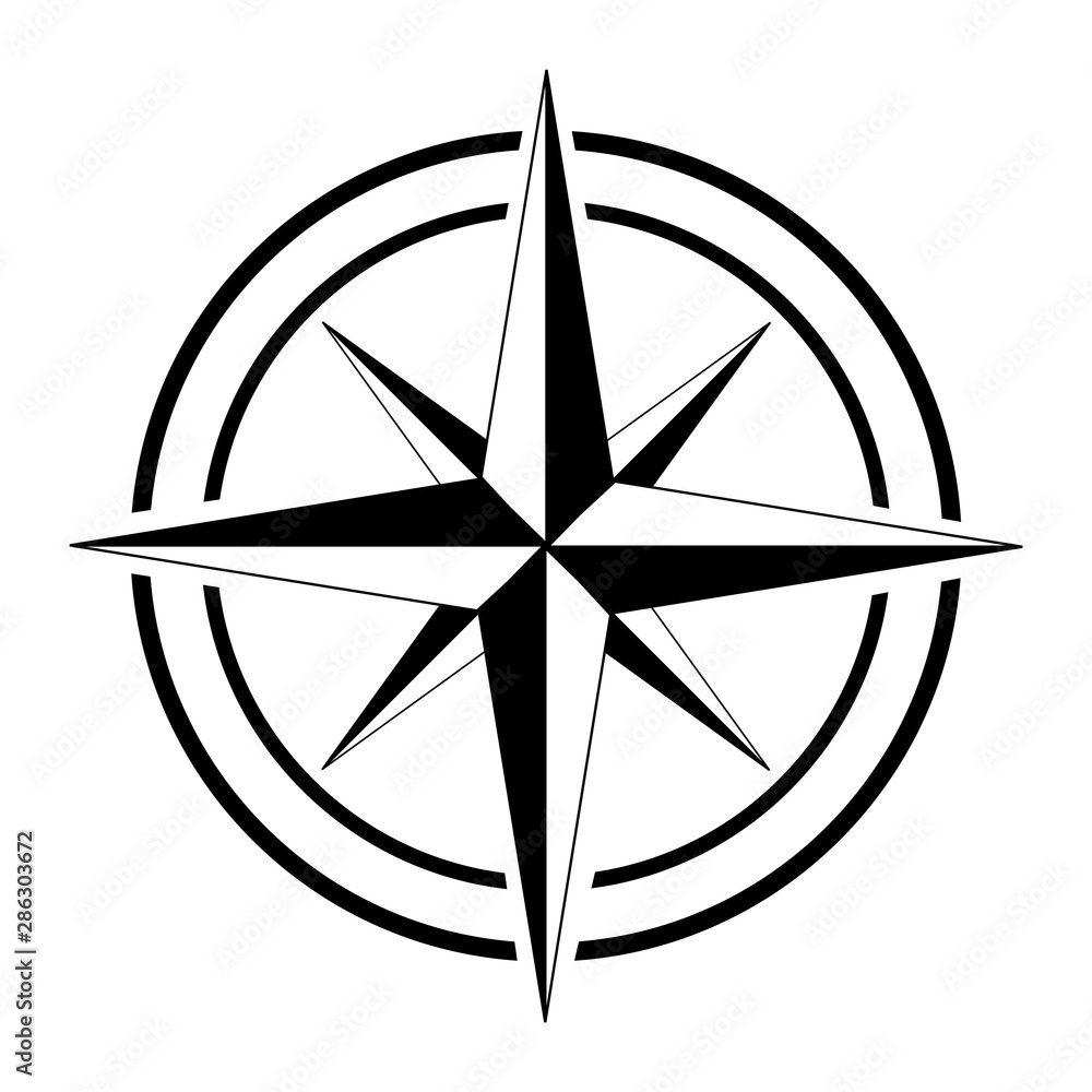Compass icon, logo isolated on white background Compass icon, logo isolated on white background