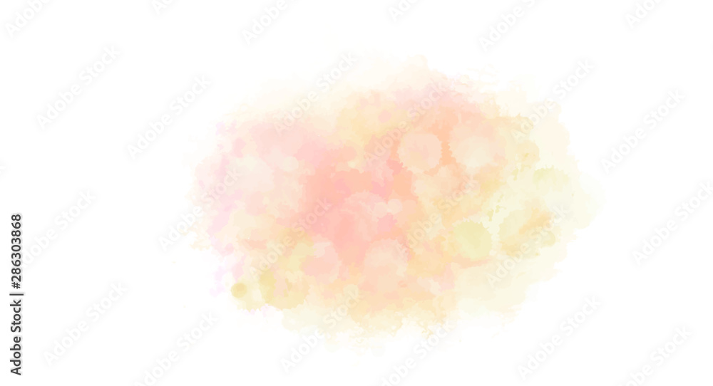 Orange splash watercolor background for your design, watercolor background concept, vector.