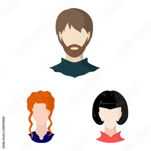 Isolated object of avatar and dummy sign. Collection of avatar and figure vector icon for stock.