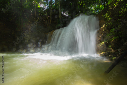 Fototapeta Naklejka Na Ścianę i Meble -  Mae Kae waterfall is the waterfall that locate in national park area of Ngao, Lampang province, Thailand