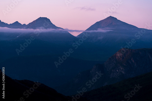 An amazing landscape from Litlefjellet mountains in Romsdal, very close to Andalsnes.