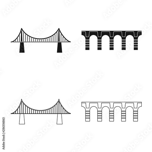 Vector design of connection and design icon. Set of connection and side stock vector illustration.