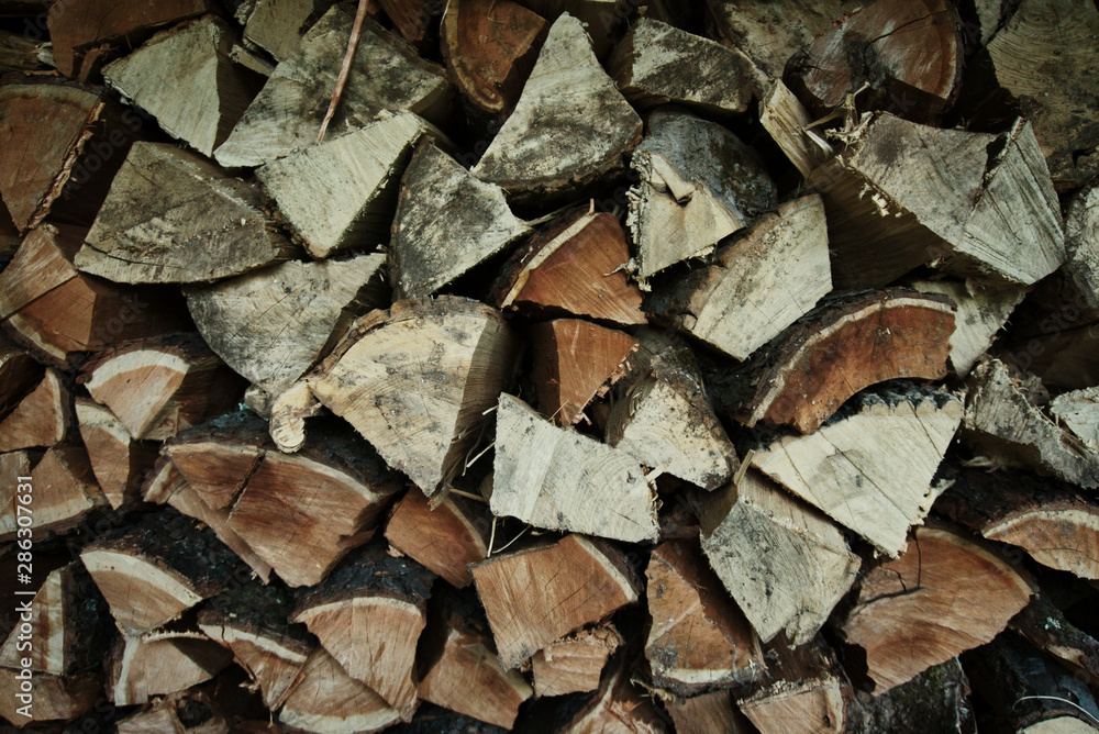 Stack of firewood ready for the winter Stack of firewood ready for the winter