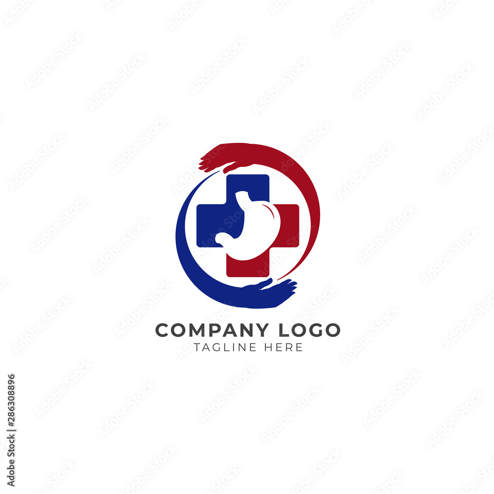 stomach health care logo vector icon ilustration