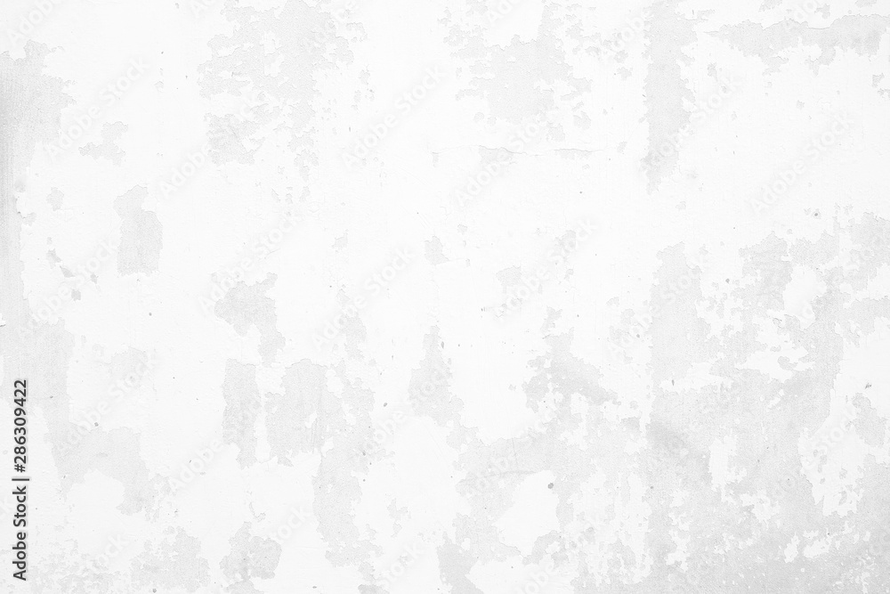 Fototapeta premium White Peeling Painting on Concrete Wall Texture Background.