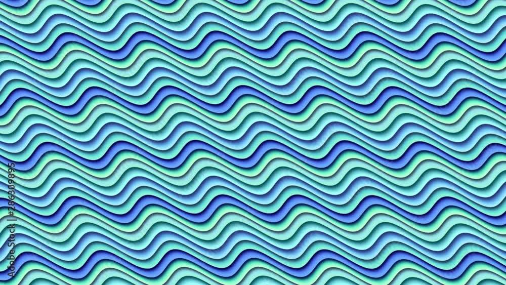 Moving random wavy texture. Psychedelic wavy animated abstract curved shapes. Looping footage. Moving random wavy texture. Psychedelic wavy animated abstract curved shapes. Looping footage.
