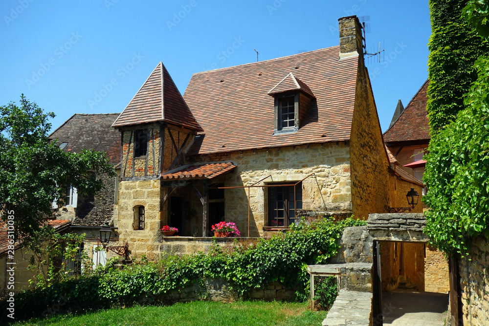 Sarlat la Canéda in Frankreich Stadtansicht Stock Photo Adobe Stock