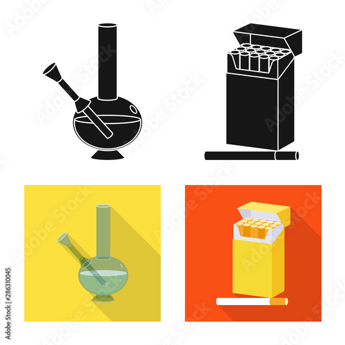 Vector illustration of refuse and stop logo. Set of refuse and habit vector icon for stock.