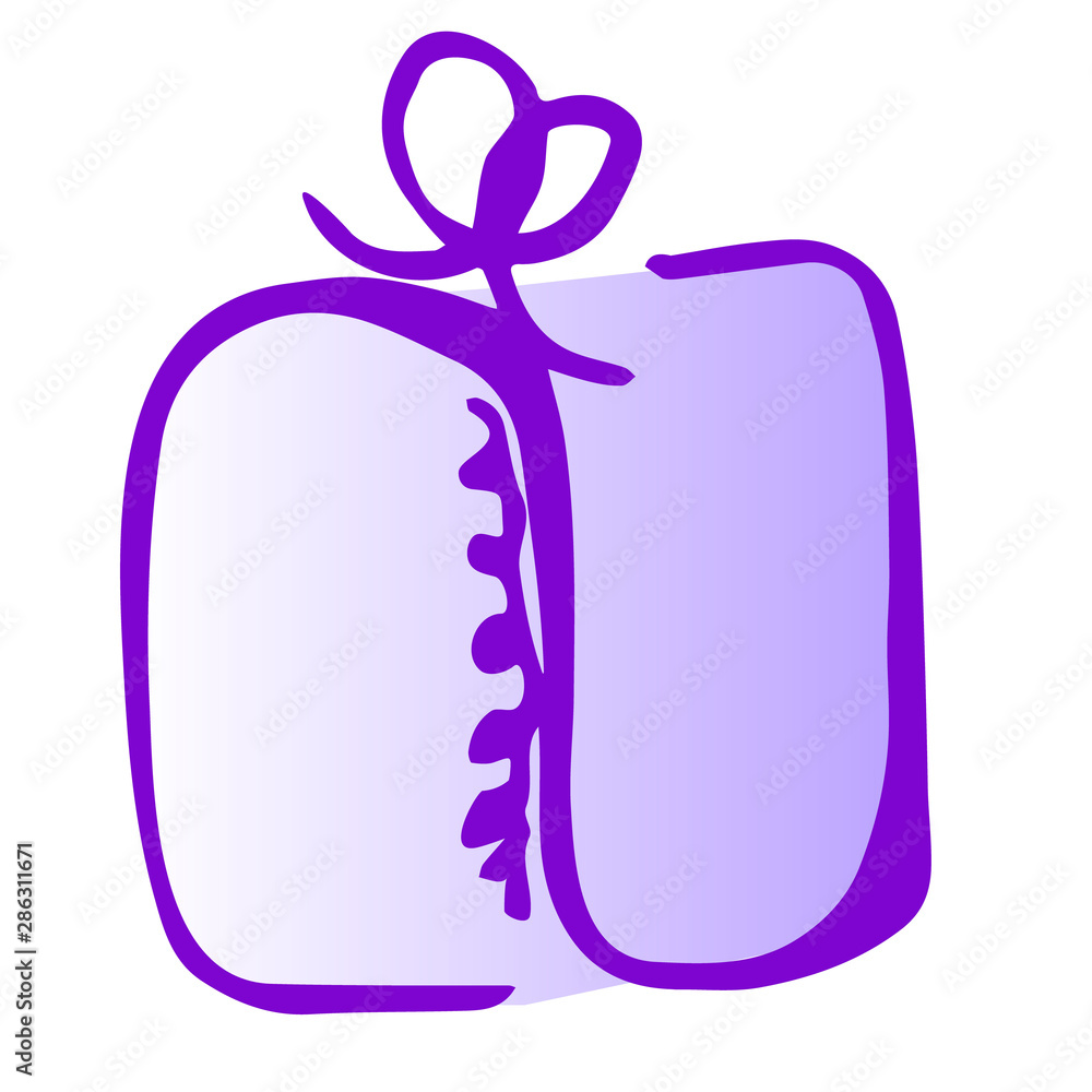 Illustration of gift icon on white background Illustration of gift icon on white background