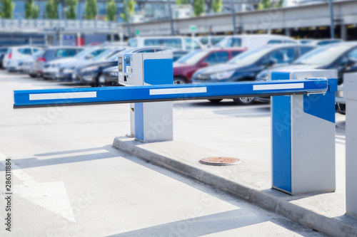 Barrier on the car parking