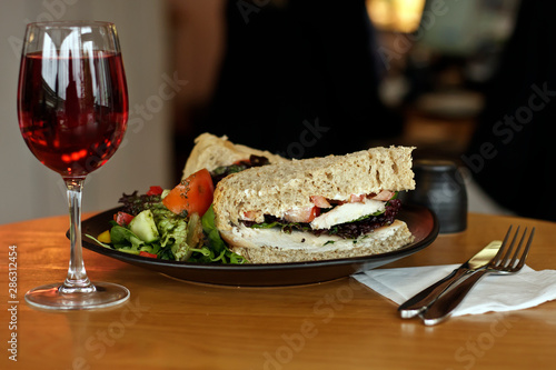 Sandwich and Wine Lunch