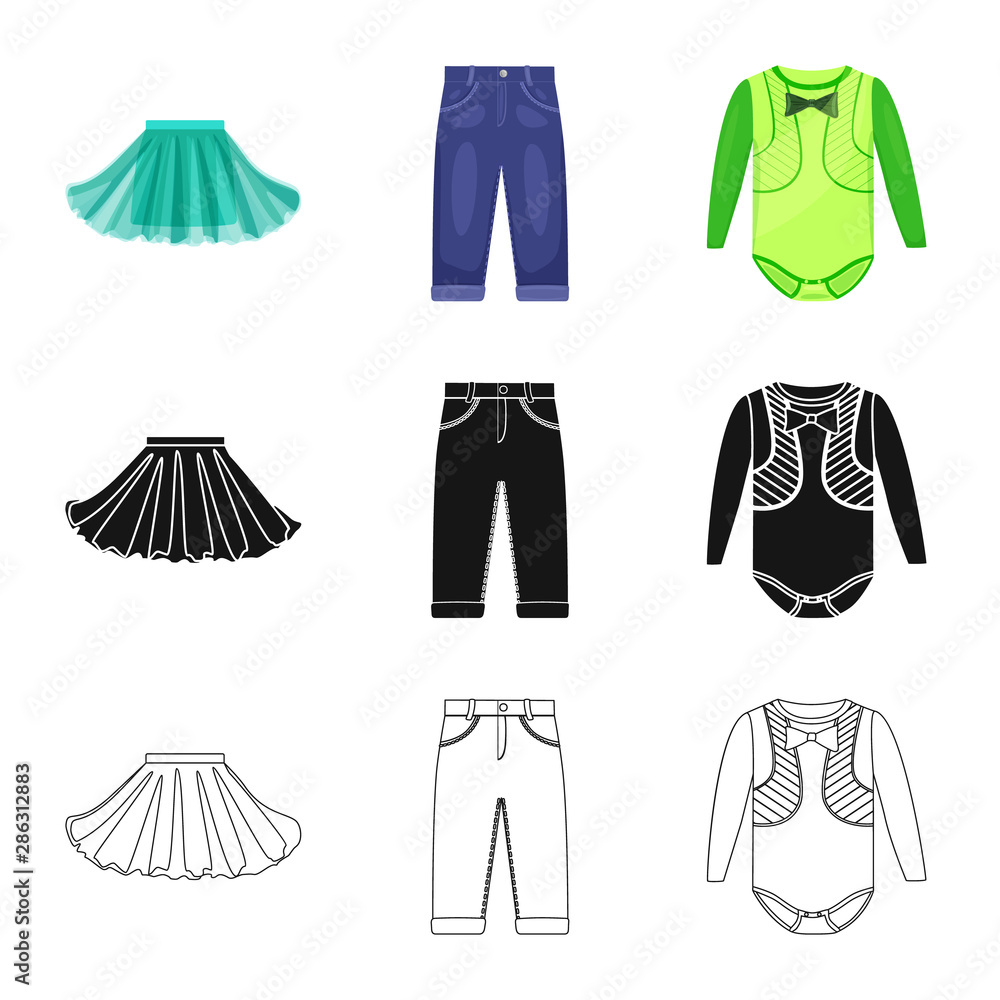 Vector design of fashion and garment symbol. Collection of fashion and cotton stock vector illustration. Vector design of fashion and garment symbol. Collection of fashion and cotton stock vector illustration.
