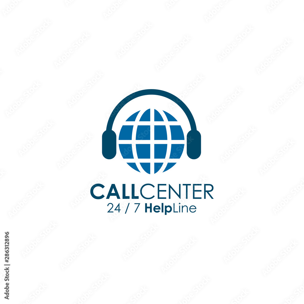 Call center icon logo design vector template Call center icon logo design vector template