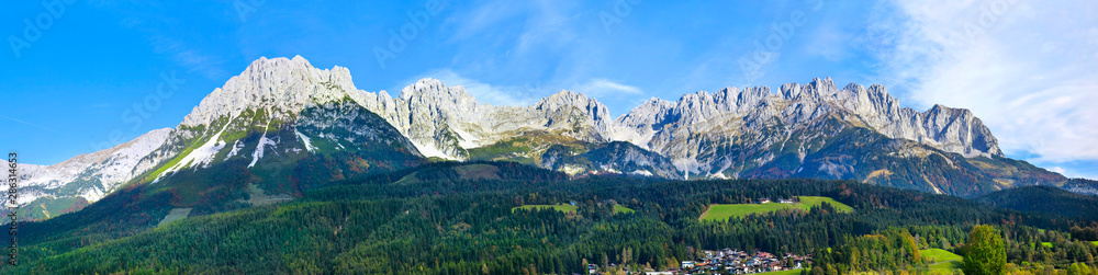 Beautiful mountain panorama from the Beautiful mountain panorama from the