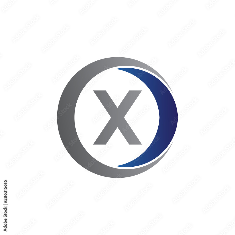 vector illustration initial letter x and circle icon logo modern design vector illustration initial letter x and circle icon logo modern design