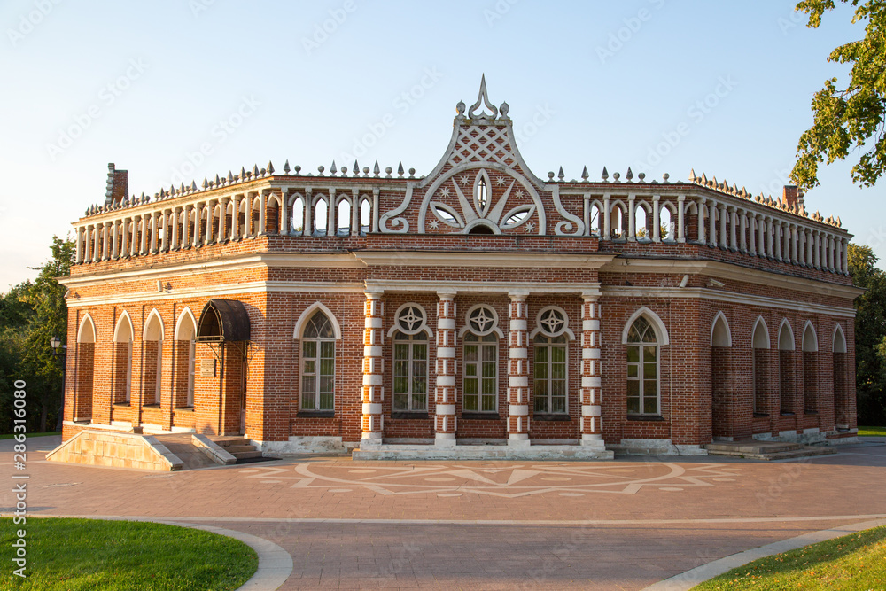 The old building Of the second cavalry corps in the Museum reserve Tsaritsyno. Moscow attractions of World tourism.