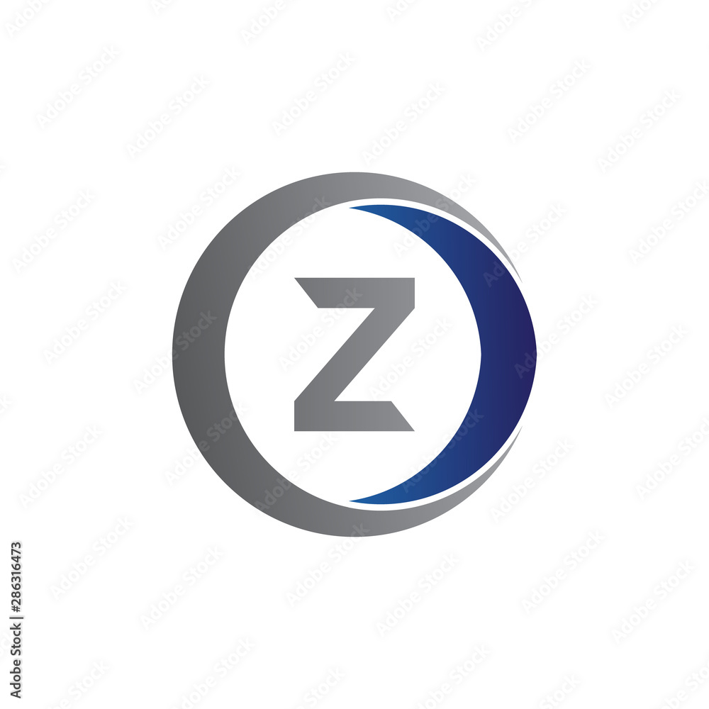 vector illustration initial letter z and circle icon logo modern design vector illustration initial letter z and circle icon logo modern design