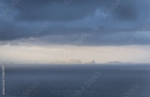 Stormy view of Isle of Lewis from Isle of Skye