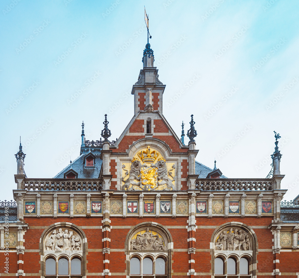 Fototapeta premium Amsterdam Central Station in the Netherlands.