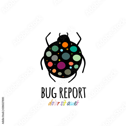 Funny beetle icon for your design