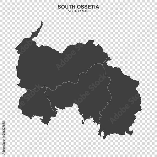 vector map of South Ossetia on transparent background