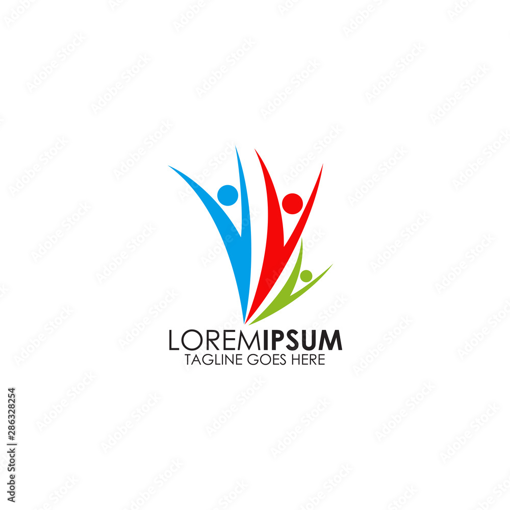 Human character icon logo design vector template Human character icon logo design vector template