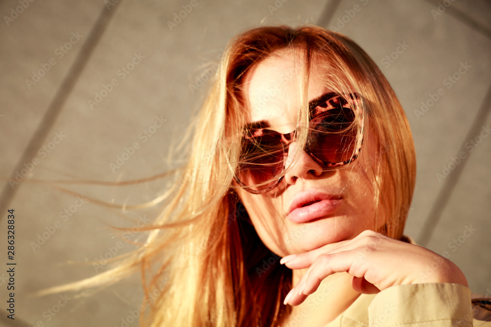 Slim young woman and autumn time. Free space for your decoration. Slim young woman and autumn time. Free space for your decoration.