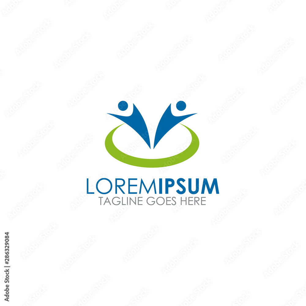 Human character icon logo design vector template Human character icon logo design vector template