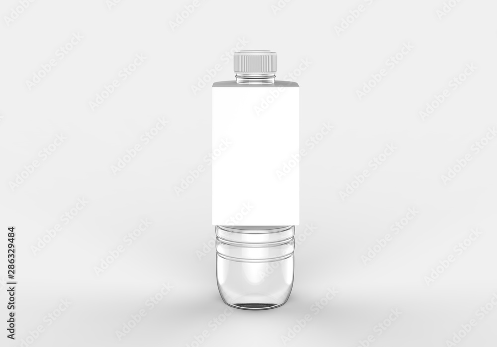 Blank bottle pop out neck hanger promotion label tag for branding, 3d render illustration. Blank bottle pop out neck hanger promotion label tag for branding, 3d render illustration.