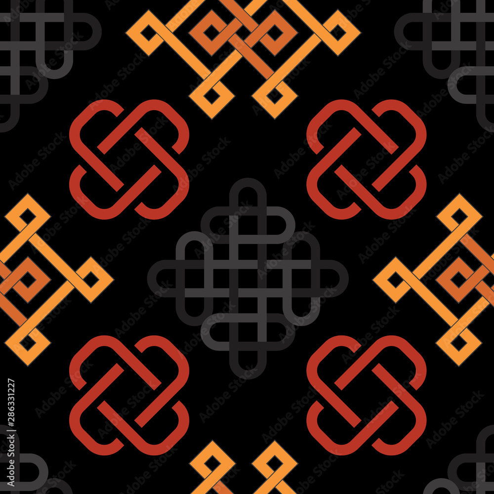 illustration of traditional symbol and ornaments. Seamless repeat pattern. illustration of traditional symbol and ornaments. Seamless repeat pattern.