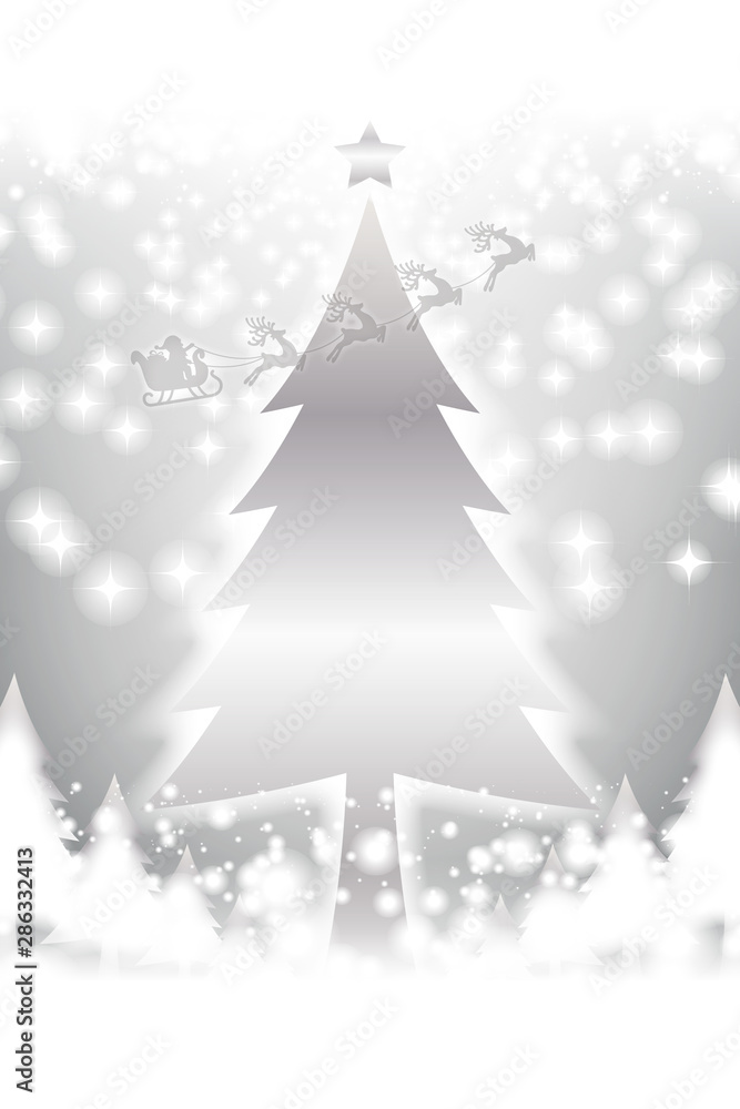 Background Wallpaper Vector Free Christmas Xmas Merry Christmas Eve Fir Tree Message Greeting Card Santa Claus Gift White Snowflakes Winter Event Party Ornament クリスマスカード メッセージカード 宣伝広告ポスター ツリー 樅の木 無料素材 Stock ベクター
