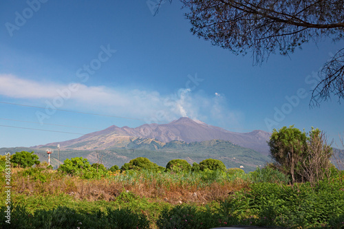 фотографія The Etna volcano during an eruptive phase, in Sicily, Italy.