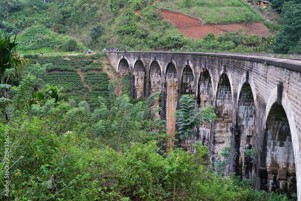 Nine Arches Bridge Sri Lanka stock photo