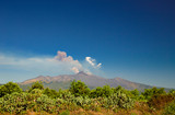 The Etna volcano during an eruptive phase, in Sicily, Italy.