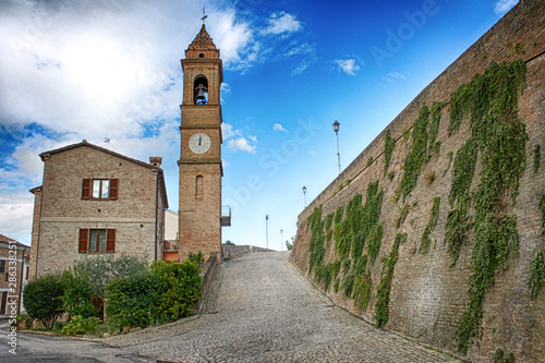 Montemaggiore Al Metauro, Pesaro Urbino, Italy, August 04/2019. The village is a fraction of the municipality of Colli al Metauro. Marche tourist destination easily reachable from the cities of Fano a photo