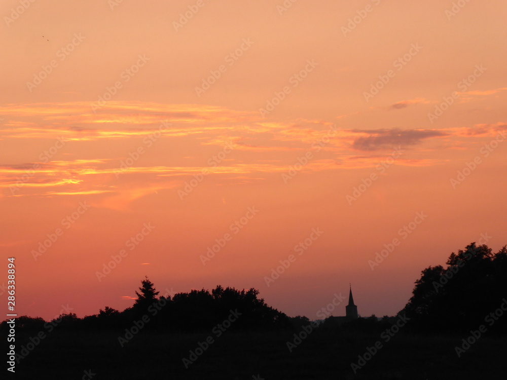 Abenddämmerung über Aachen-Walheim