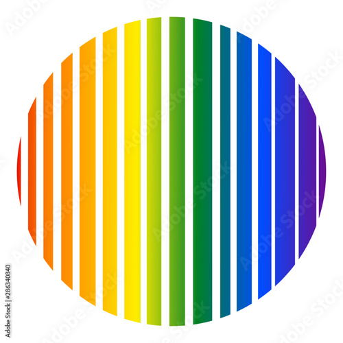 Colorful abstract circle gay pride rainbow
