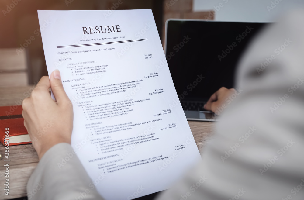 hr audit resume applicant paper and interview with using computer ...