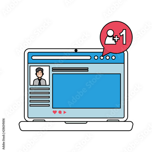 Isolated laptop vector design