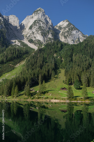 A magnificent lake in the mountains. Austrian Alps
