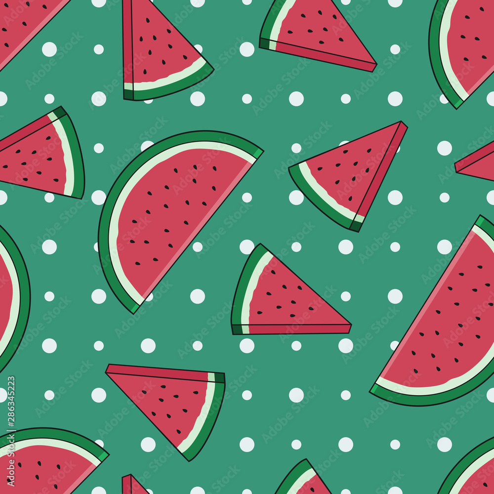 Unique Green and Fresh Watermelon Irregular Seamless Pattern. Unique and Trendy seamless pattern background for your unique design. Unique Green and Fresh Watermelon Irregular Seamless Pattern. Unique and Trendy seamless pattern background for your unique design.